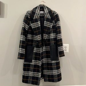 Calvin Klein Breasted Long Wool Coat Small